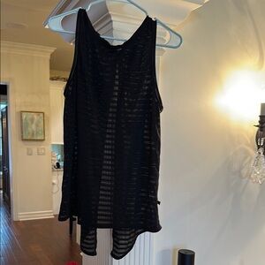 Black Sleeveless Knit Tank Top